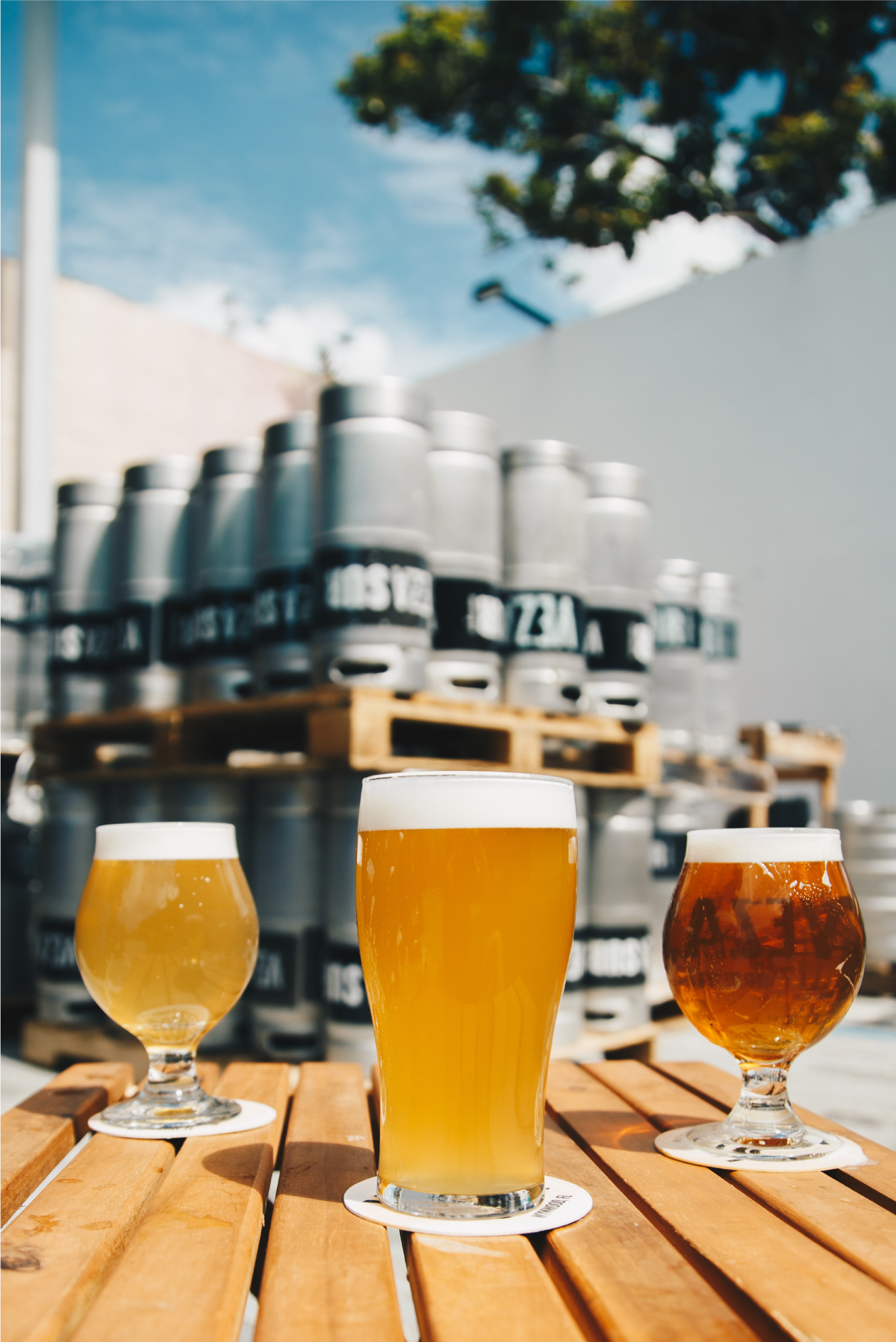 beer servings at a brewery